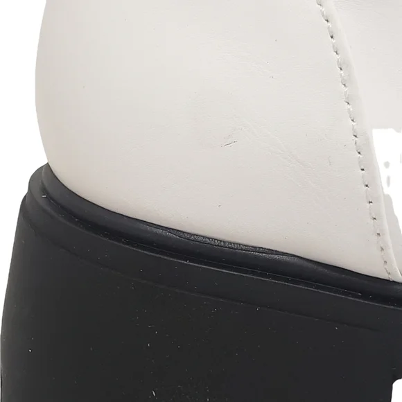 MIA Tauren Faux Leather Combat Boots Women's Size 9 Chassidy White Malta - Picture 16 of 16